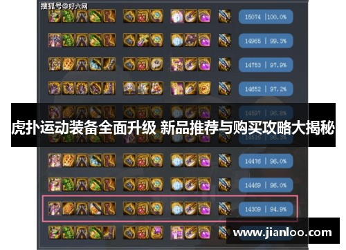 虎扑运动装备全面升级 新品推荐与购买攻略大揭秘